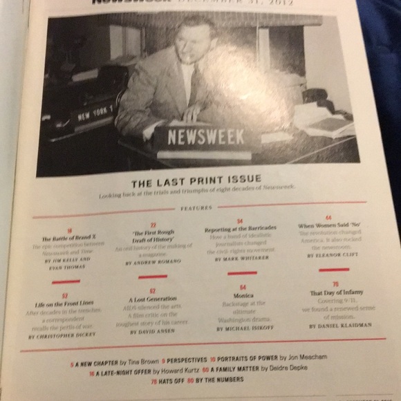 Newsweek. Last print issue. - Picture 4 of 5